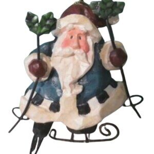 Santa Skiing Whimsical Christmas Ornament Costco Holiday Winter Tree Decoration